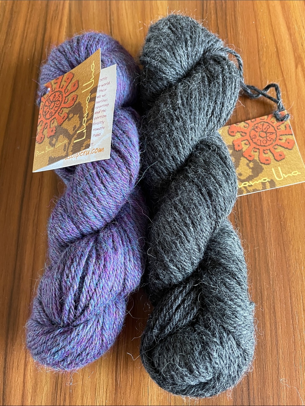 Two Skeins of Mirasol Hand-Dyed Llama Yarn
